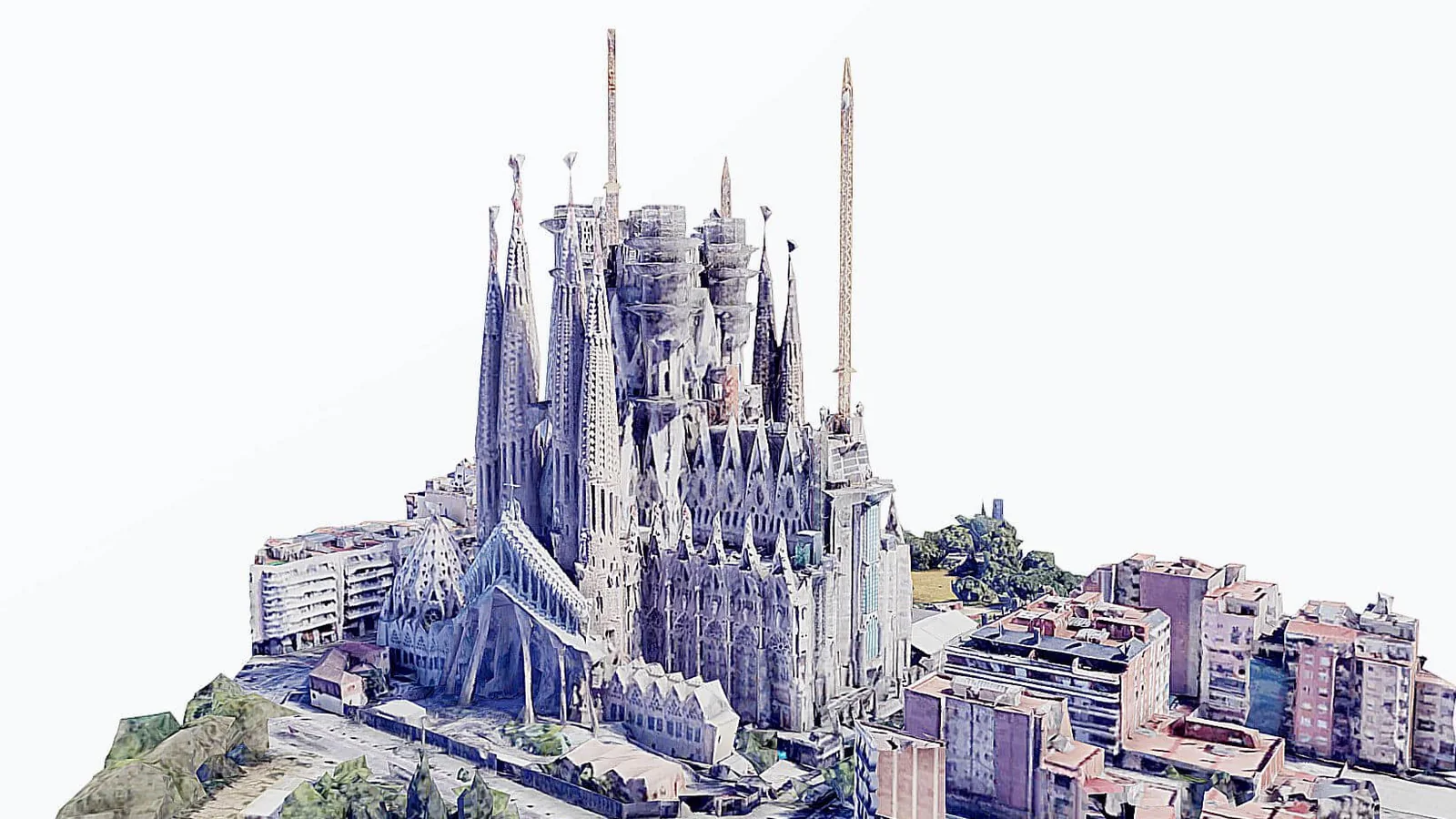 Vista aérea de la Sagrada Familia