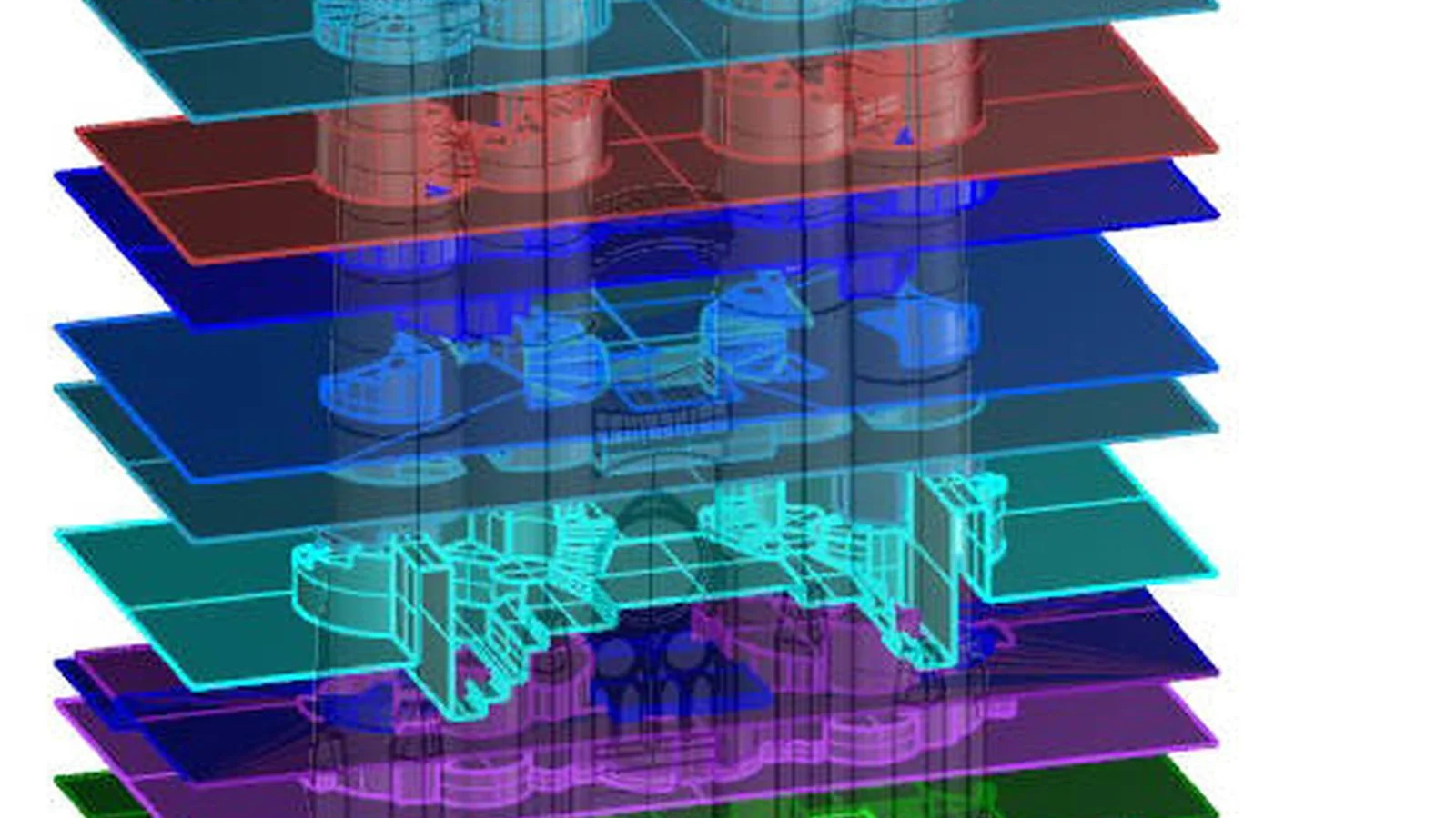 Capas de modelo BIM coloreadas